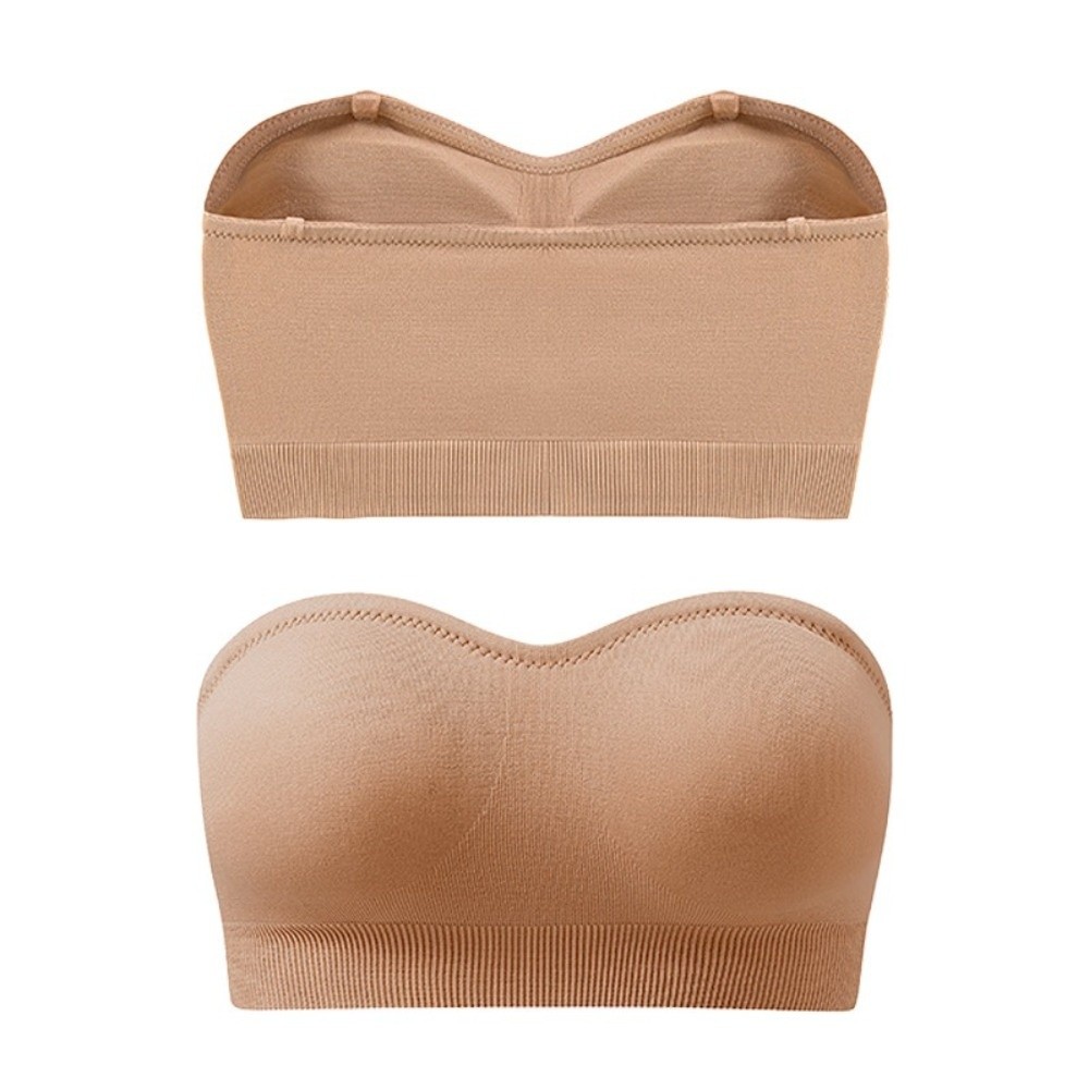 Push Up Bra Silicone - 편안한 패딩 스트랩리스 밴두 브라, 미끄럼