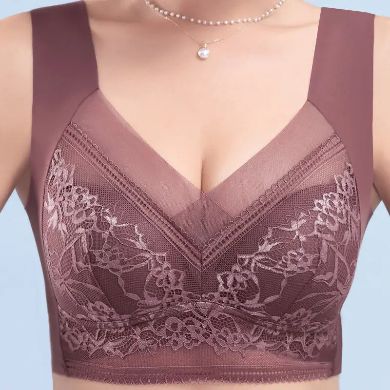 L-6L 여성 대형 브래지어는 얼음 실크를 밀어 원활한 - Sheer Bra Lace 리뷰 및 가격