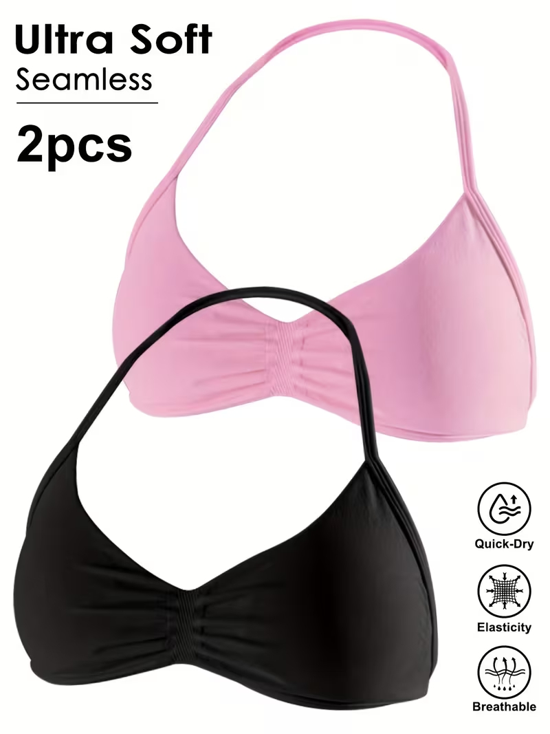 2피스 심리스 섹시 오픈 백 짐 요가 크롭탑 여성용 홀 - Sports Bra Racerback 리뷰 및 가격